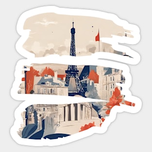 Paris Eiffel Tower France Travel Sticker